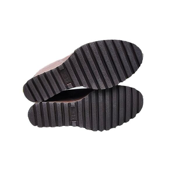 UGG Reggie Thundercloud Leather Wedge Ankle Boots 7.5 - Picture 9 of 11